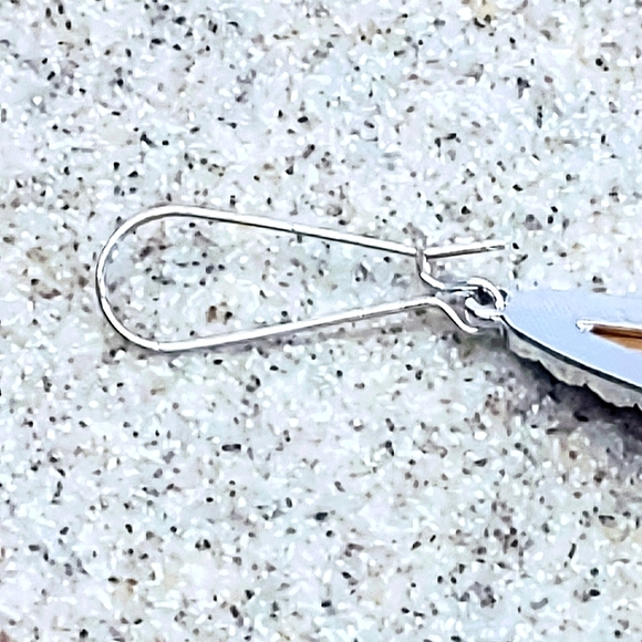 FACETED ART GLASS TEARDROP DANGLE DROP STAINLESS STEEL WIRE HOOK EARRINGS - Picture 4 of 6